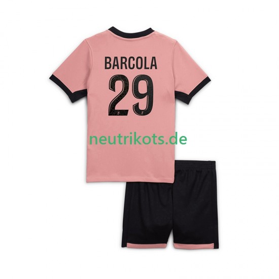 Fußballtrikot Paris Saint-Germain Bradley Barcola 29 Kinder Ausweich 2024-2025 Kurzarm