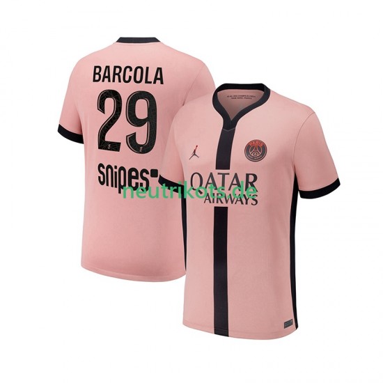 Fußballtrikot Paris Saint-Germain Bradley Barcola 29 Herren Ausweich 2024-2025 Kurzarm