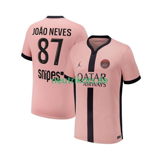 Fußballtrikot Paris Saint-Germain Joao Neves 87 Herren Ausweich 2024-2025 Kurzarm