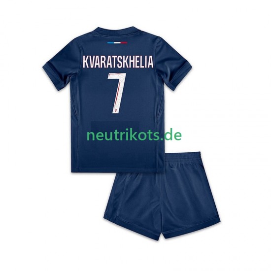 Fußballtrikot Paris Saint-Germain Khvicha Kvaratskhelia 7 Kinder Heim 2024-2025 Kurzarm
