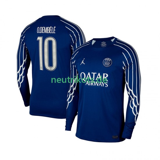 Fußballtrikot Paris Saint-Germain Ousmane Dembele 10 Herren Viertes 2024-2025 Langarm