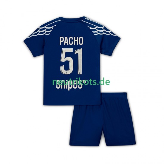 Fußballtrikot Paris Saint-Germain Pacho 51 Kinder Viertes 2024-2025 Kurzarm