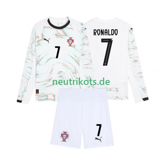 Fußballtrikot Portugal Cristiano Ronaldo 7 Kinder Auswärts 2025 Langarm