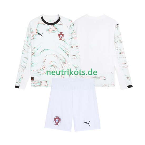 Fußballtrikot Portugal Kinder Auswärts 2025 Langarm