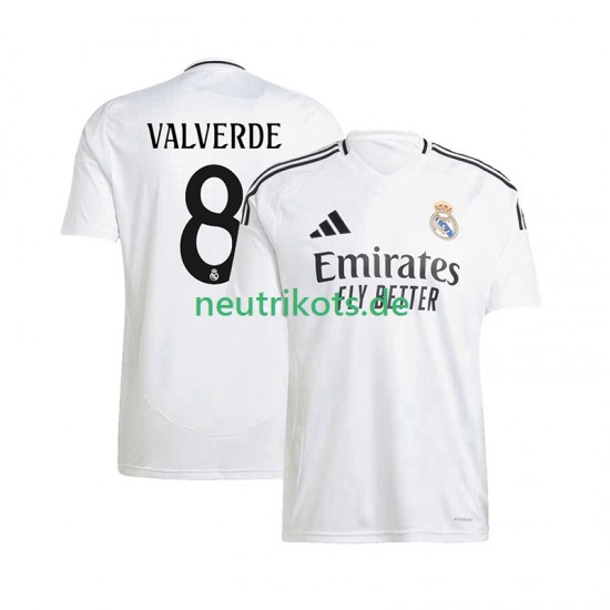 Fußballtrikot Real Madrid Federico Valverde 8 Herren Heim 2024-2025 Kurzarm