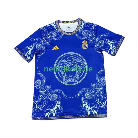 Fußballtrikot Real Madrid Versace Blue Edition Herren Heim 2024-2025 Kurzarm