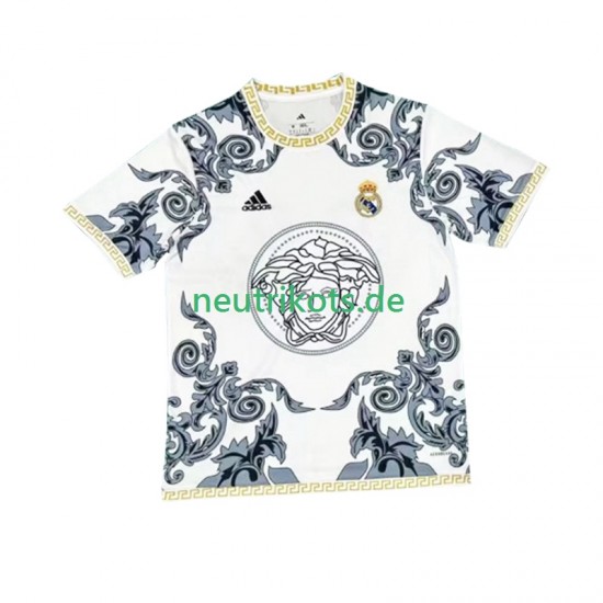 Fußballtrikot Real Madrid Versace White Edition Herren Heim 2024-2025 Kurzarm
