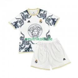 Fußballtrikot Real Madrid Versace White Edition Kinder Heim 2024-2025 Kurzarm