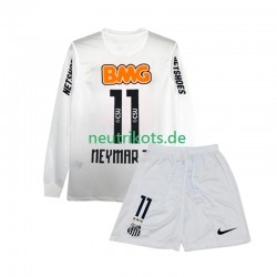 Fußballtrikot Santos Neymar JR 11 2012 Retro Kinder Heim 2011 Langarm