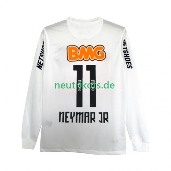 Fußballtrikot Santos Neymar JR 11 2012 Retro Herren Heim 2011 Langarm