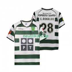 Fußballtrikot Sporting CP Cristiano Ronaldo 28 2001 2003 Retro Herren Heim Kurzarm