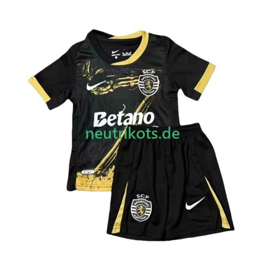 Fußballtrikot Sporting CP Kinder Viertes 2024-2025 Kurzarm