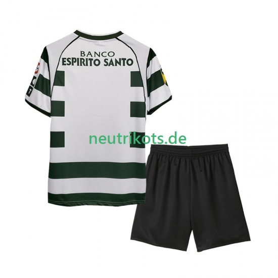 Fußballtrikot Sporting CP 2001 2003 Retro Kinder Heim Kurzarm