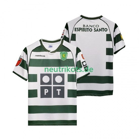 Fußballtrikot Sporting CP 2001 2003 Retro Herren Heim Kurzarm