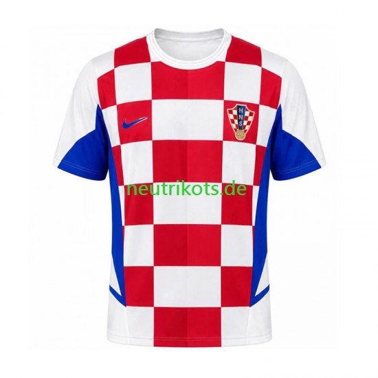 Fußballtrikot Kroatien 2002 Retro Herren Heim Kurzarm