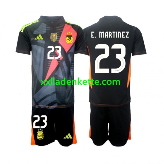 Fußballtrikot Argentinien Emiliano Martinez 23 Torwart Kinder Heim 2024 Kurzarm