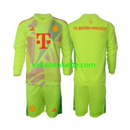 Fußballtrikot FC Bayern München Torwart Kinder Heim 2024-2025 Langarm