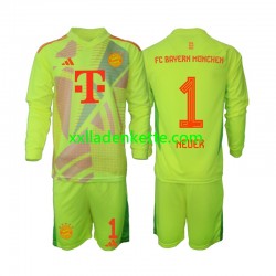 Fußballtrikot FC Bayern München Manuel Neuer 1 Torwart Kinder Heim 2024-2025 Langarm