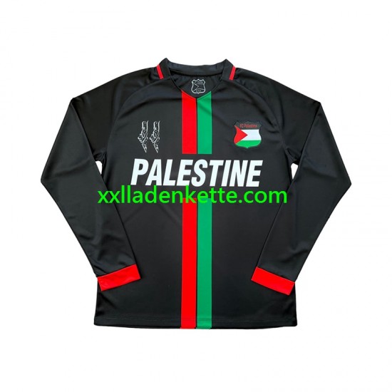 Fußballtrikot Club Deportivo Palestino Center Stripre Herren Heim 2024-2025 Langarm