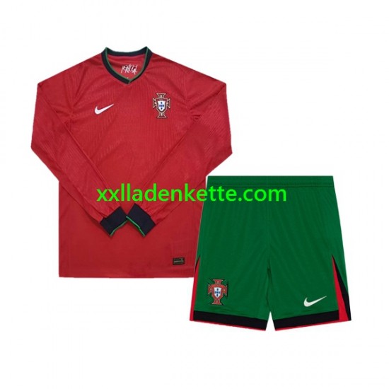 Fußballtrikot Portugal Kinder Heim Euro 2024 Langarm