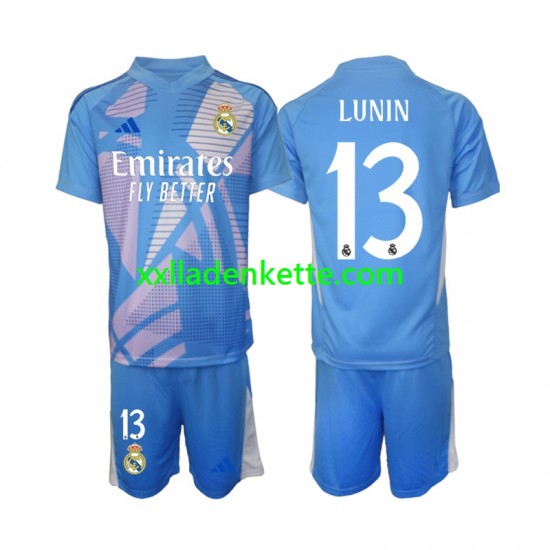 Fußballtrikot Real Madrid Andriy Lunin 13 Torwart Kinder Heim 2024-2025 Kurzarm