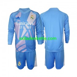 Fußballtrikot Real Madrid Torwart Kinder Heim 2024-2025 Langarm