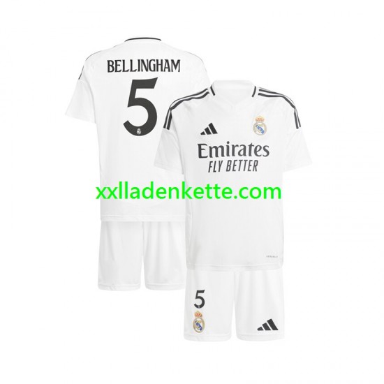 Fußballtrikot Real Madrid Jude Bellingham 5 Kinder Heim 2024-2025 Kurzarm
