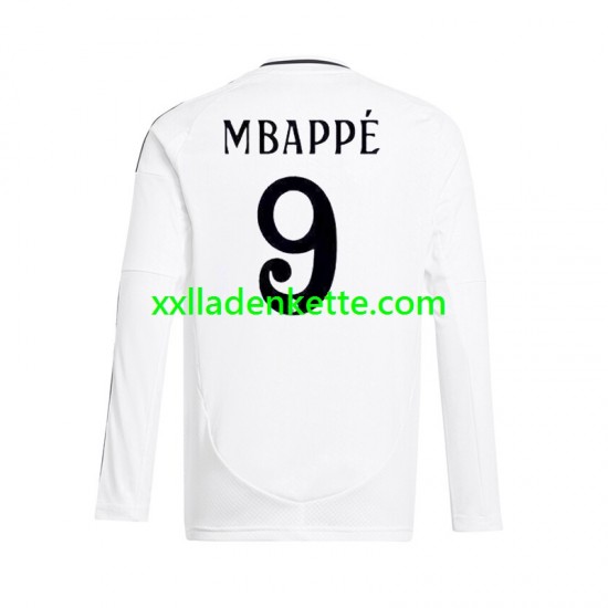 Fußballtrikot Real Madrid Mbappé Kylian 9 Herren Heim 2024-2025 Langarm
