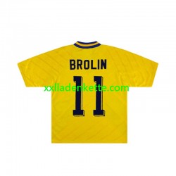 Fußballtrikot Schweden Brolin 11 Retro Herren Heim 1994 Kurzarm
