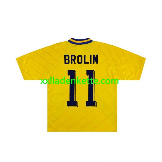 Fußballtrikot Schweden Brolin 11 Retro Herren Heim 1994 Kurzarm