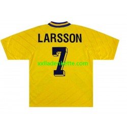 Fußballtrikot Schweden Henrik Larsson 7 Retro Herren Heim 1994 Kurzarm
