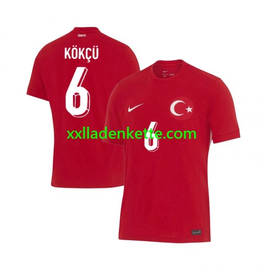 Fußballtrikot Türkei Orkun Kokcu 6 Herren Auswärts Euro 2024 Kurzarm
