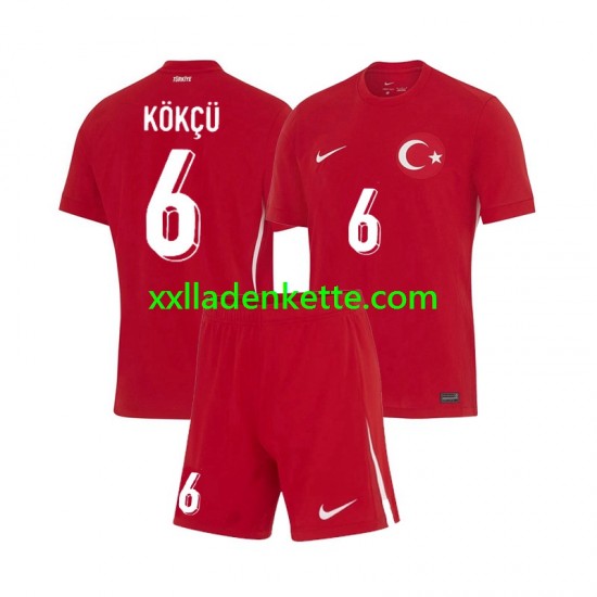 Fußballtrikot Türkei Orkun Kokcu 6 Kinder Auswärts Euro 2024 Kurzarm