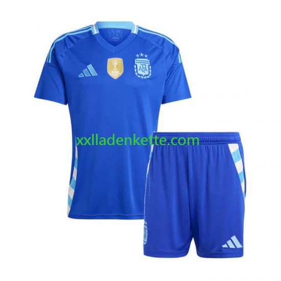 Fußballtrikot Argentinien Kinder Auswärts Copa America 2024 Kurzarm