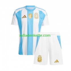 Fußballtrikot Argentinien Kinder Heim Copa America 2024 Kurzarm