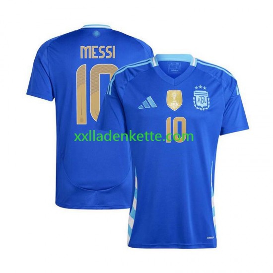 Fußballtrikot Argentinien Lionel Messi 10 Herren Auswärts Copa America 2024 Kurzarm