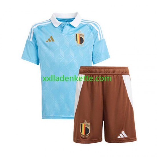 Fußballtrikot Belgien Kinder Auswärts Euro 2024 Kurzarm