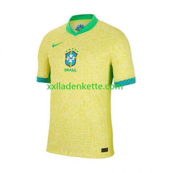 Fußballtrikot Brasilien Herren Heim Copa America 2024 Kurzarm