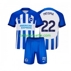 Fußballtrikot Brighton Hove Albion Mitoma 22 Kinder Heim 2023-2024 Kurzarm