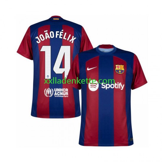 Fußballtrikot FC Barcelona Joao Felix 14 Herren Heim 2023-2024 Kurzarm