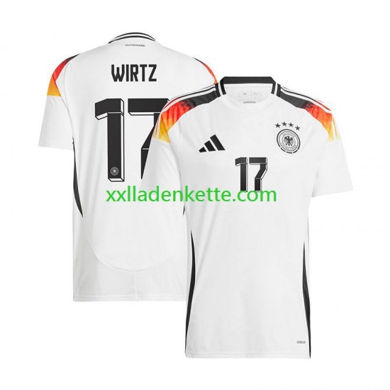 Fußballtrikot Deutschland Florian Wirtz 17 Herren Heim Euro 2024 Kurzarm