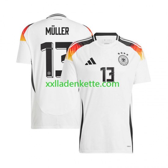 Fußballtrikot Deutschland Thomas Muller 13 Herren Heim Euro 2024 Kurzarm