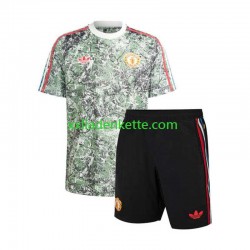 Fußballtrikot Manchester United Stone Roses Kinder Heim 2023-2024 Kurzarm