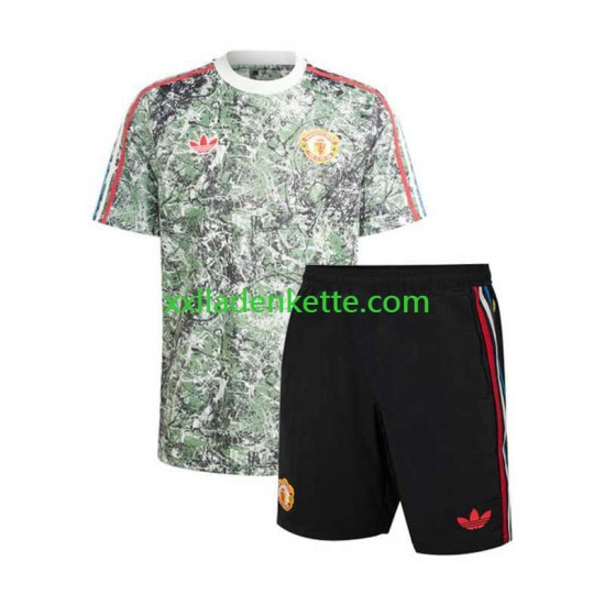 Fußballtrikot Manchester United Stone Roses Kinder Heim 2023-2024 Kurzarm