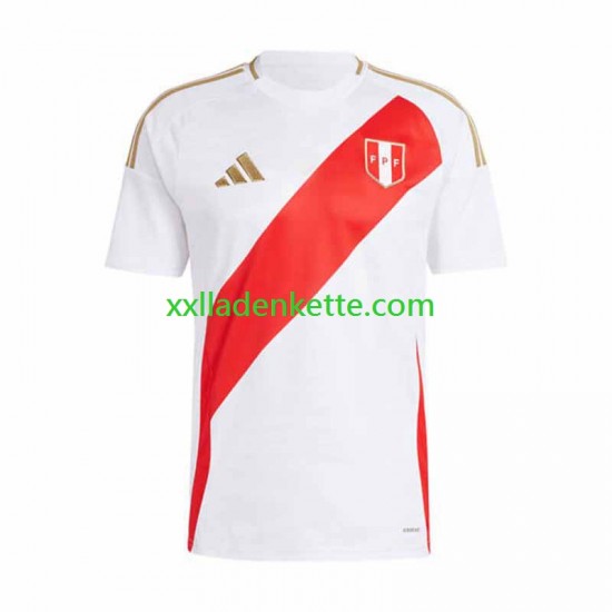 Fußballtrikot Peru Herren Heim Copa America 2024 Kurzarm