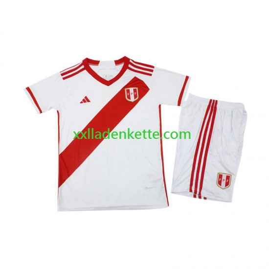 Fußballtrikot Peru Kinder Heim 2023 Kurzarm