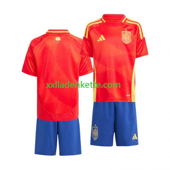 Fußballtrikot Spanien Kinder Heim Euro 2024 Kurzarm