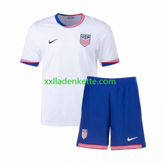 Fußballtrikot USA Kinder Heim 2024 Kurzarm