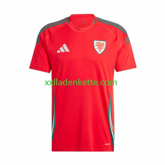 Fußballtrikot Wales Herren Heim 2024 Kurzarm