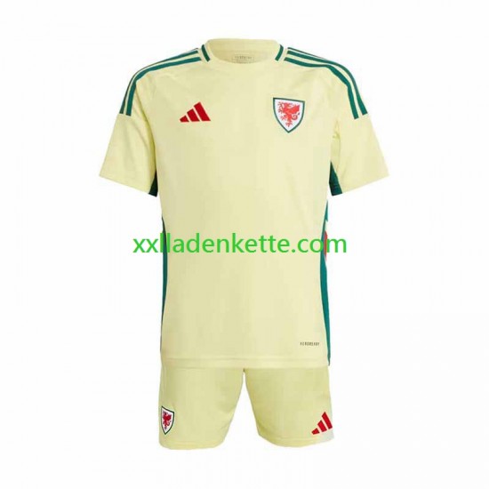 Fußballtrikot Wales Kinder Auswärts 2024 Kurzarm